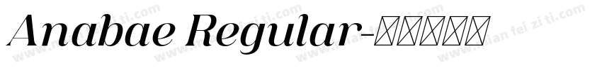 Anabae Regular字体转换